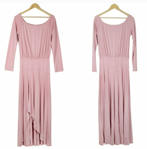 Free People Juptier Pink Off-Shoulder Maxi Dress - XS - Picture 5 of 10